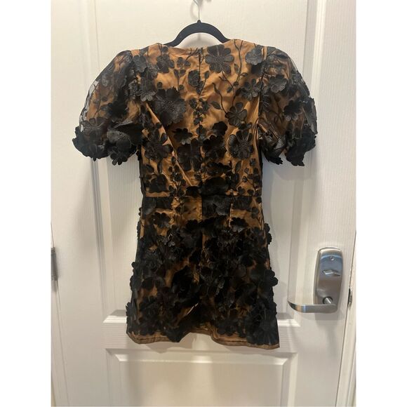 Elliatt Rosalind Floral Embroidered Cocktail Minidress in Black Size M NWOT - Picture 6 of 8